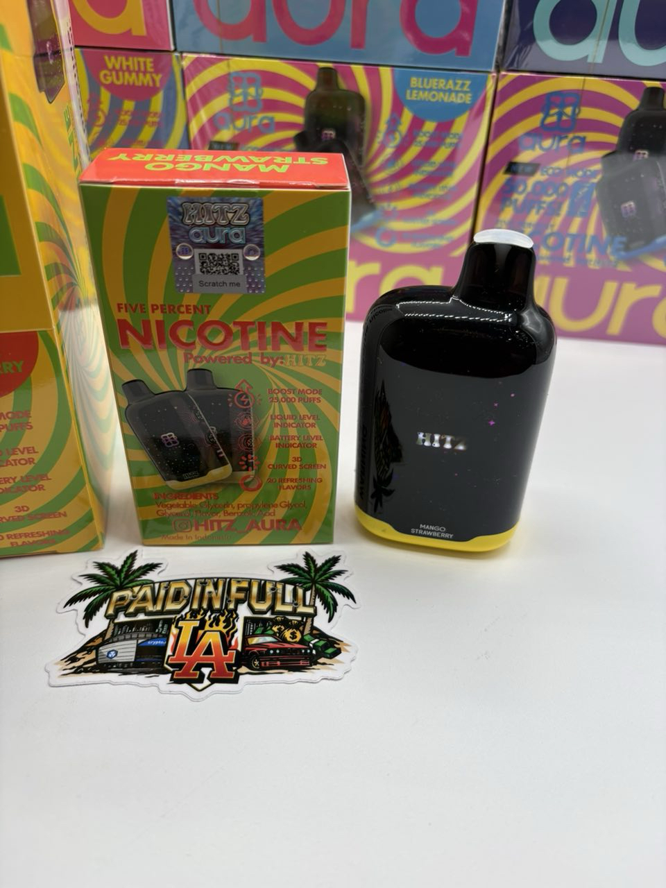 hitz aura nicotine 50000 puffs