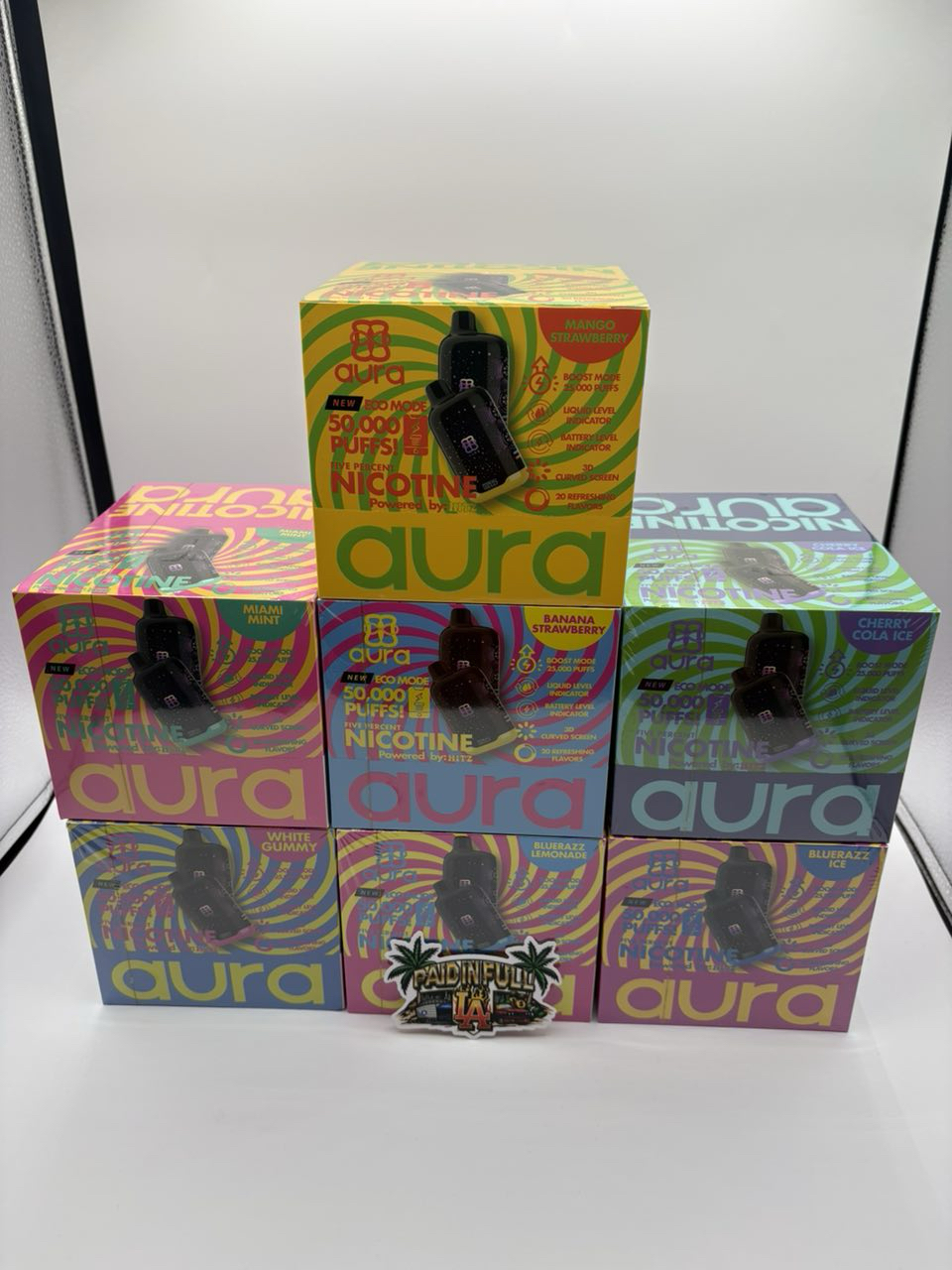 hitz aura nicotine 50000 puffs